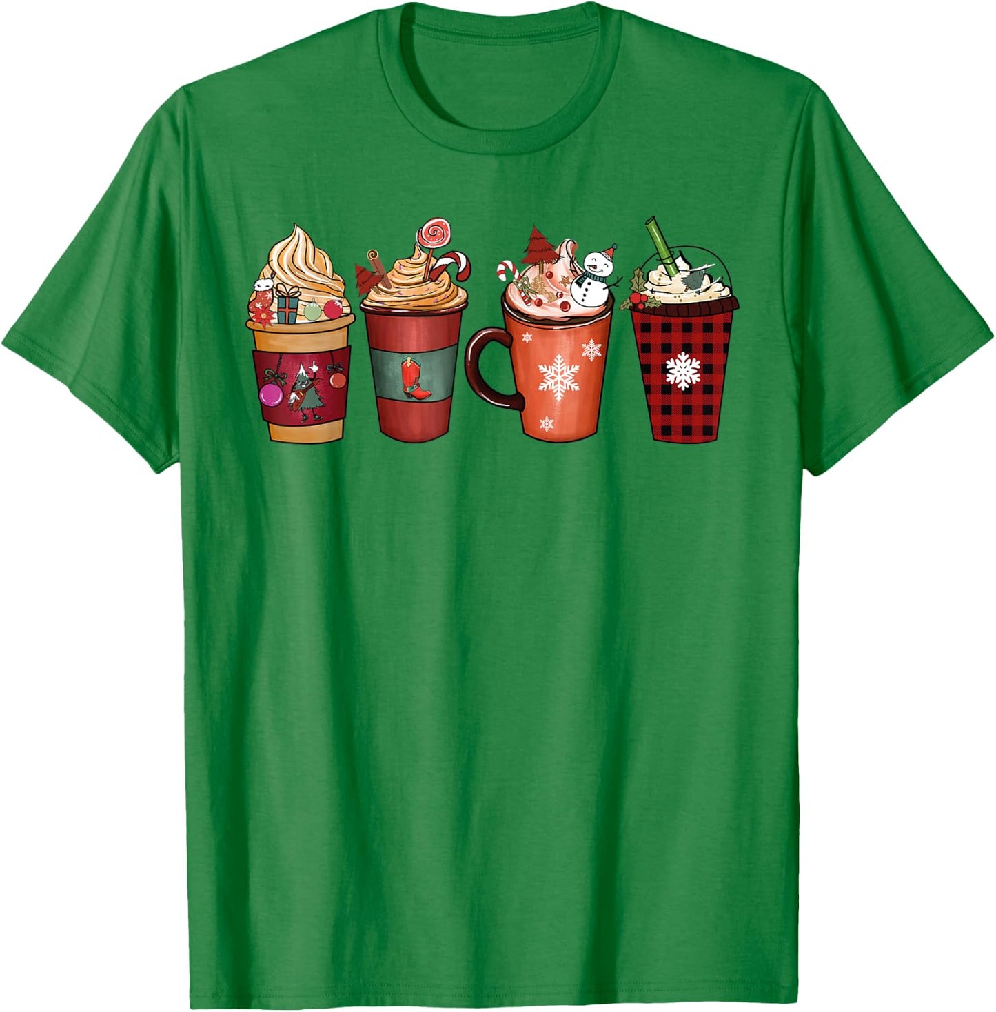 Christmas Coffee Latte Spice Matching Family Pjs Pajamas T-Shirt - T-Shirt | Irish Green