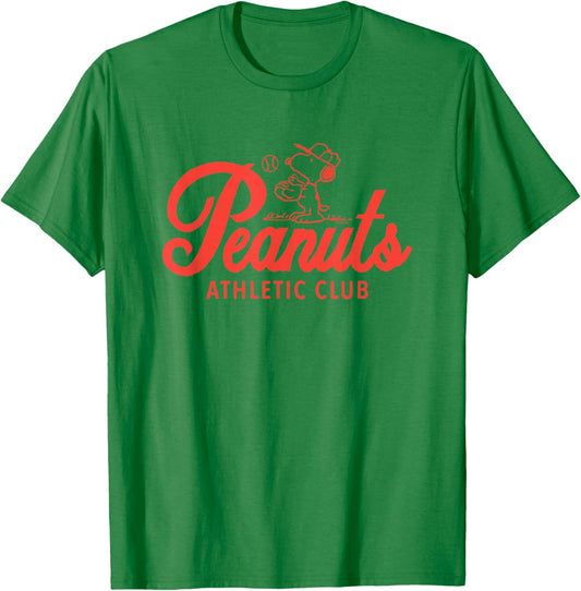 Peanuts - Athletic Club Baseball T-Shirt - T-Shirt | Irish Green