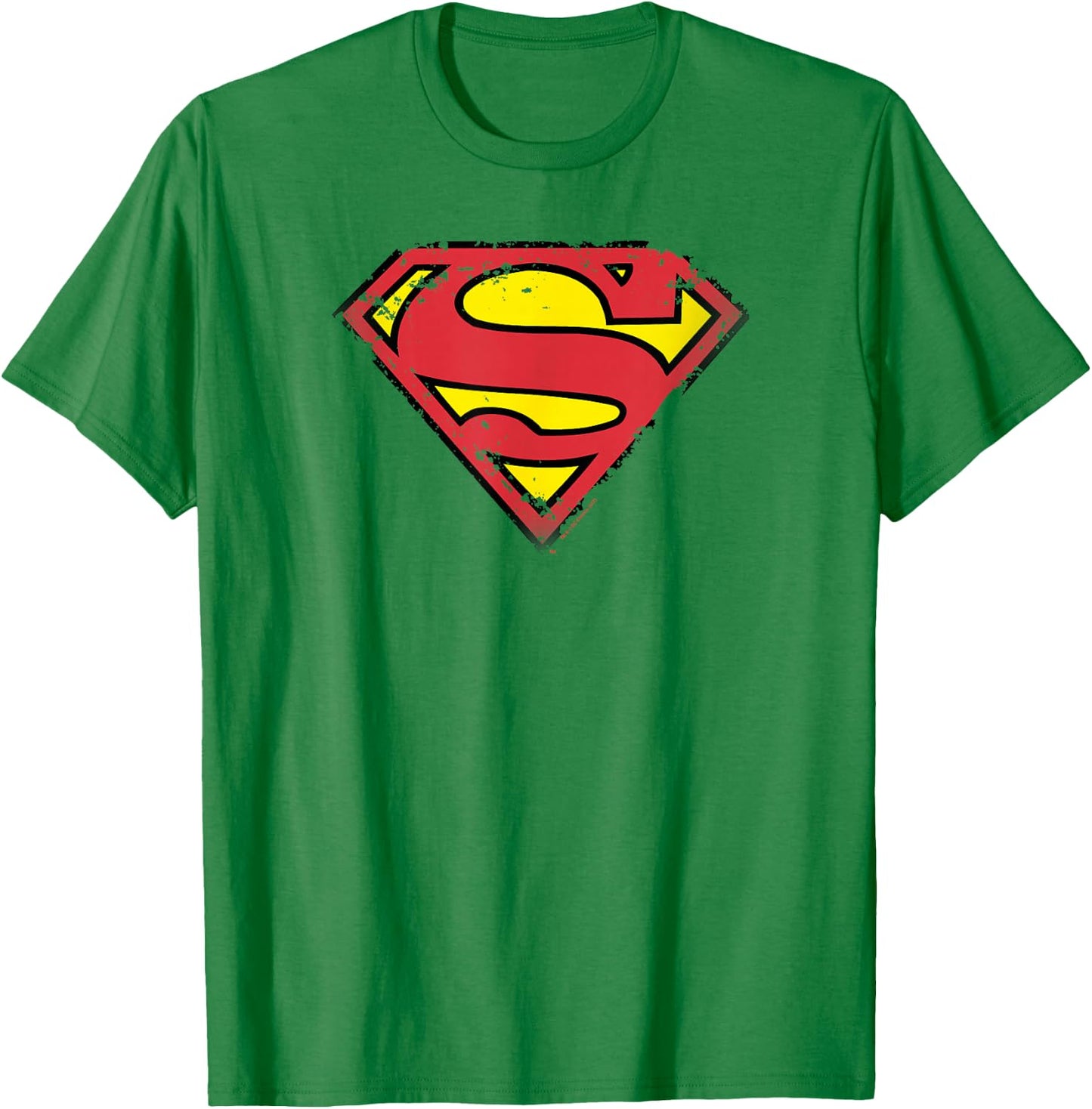 Superman Distressed Shield T-Shirt - T-Shirt | Irish Green