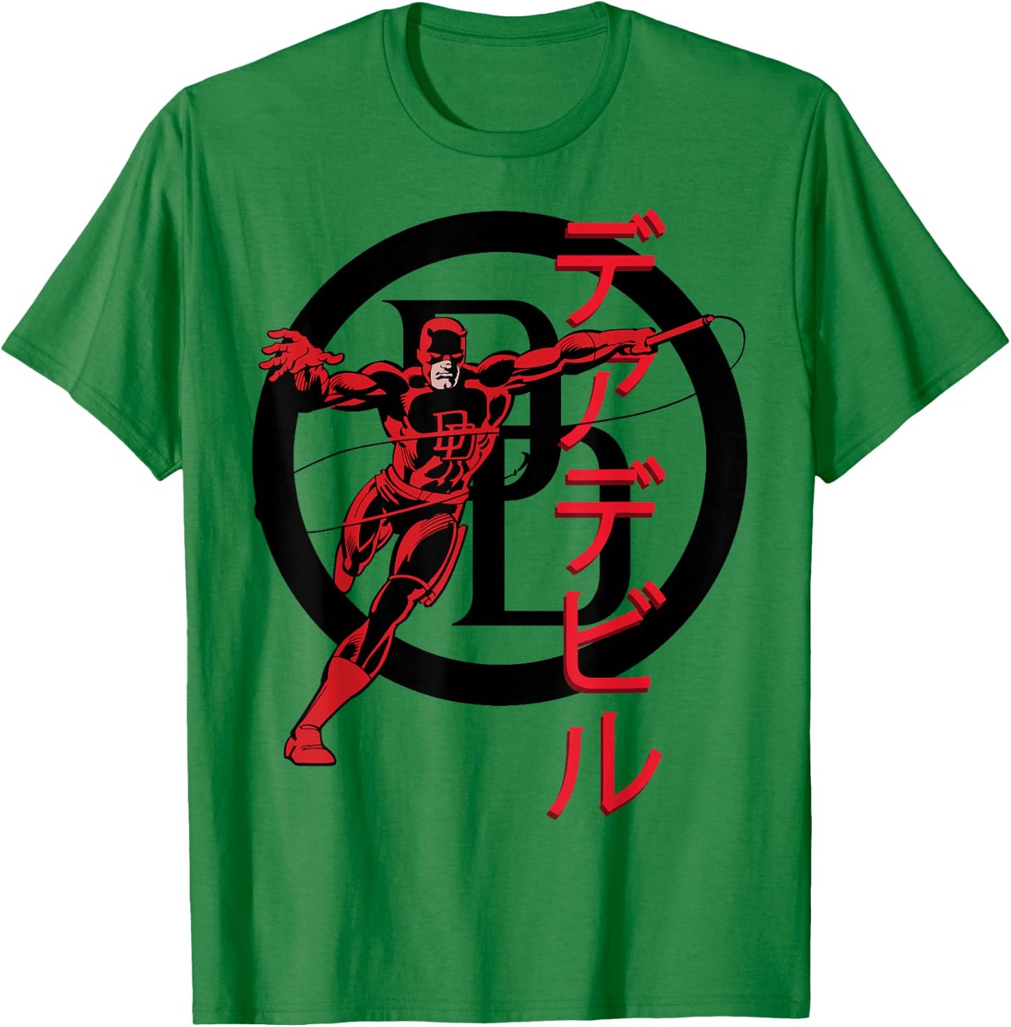 Marvel Daredevil Kanji Portrait T-Shirt - T-Shirt | Irish Green
