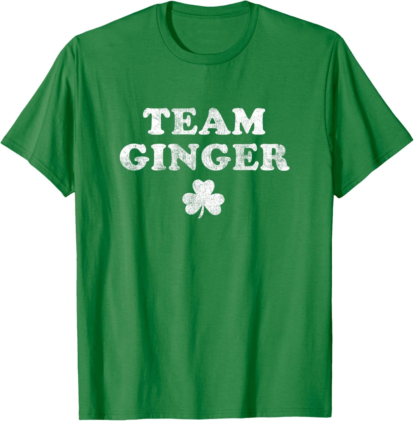 Cute Red Head Team Ginger St Patricks Day Green T-Shirt - T-Shirt | Irish Green
