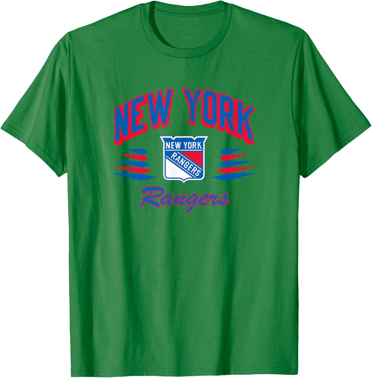 New York Rangers Retro Diamond Gray Officially Licensed T-Shirt - T-Shirt | Irish Green