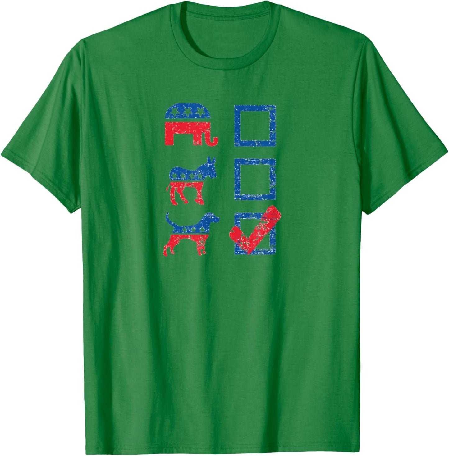 Elephant, Donkey & Dog Vote. Women Kids T-Shirt - T-Shirt | Irish Green
