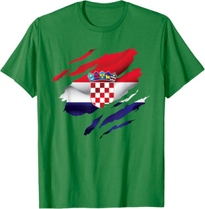 Kroatien Flagge Kroatisch Croatia Kinder Kroatien Hrvatska T-Shirt - T-Shirt | Irish Green