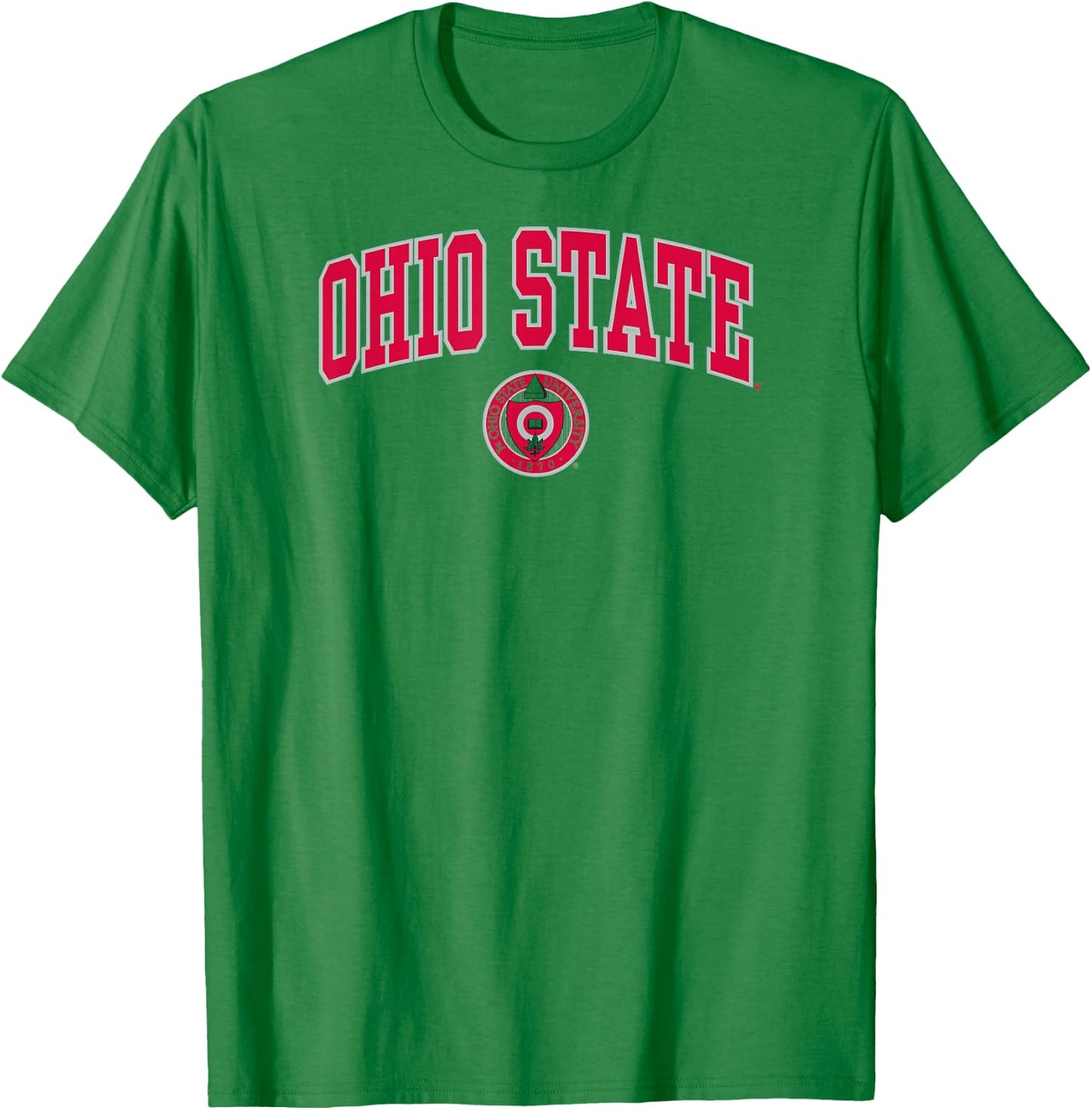 Ohio State Buckeyes Heritage Collection Arch Over White T-Shirt - T-Shirt | Irish Green