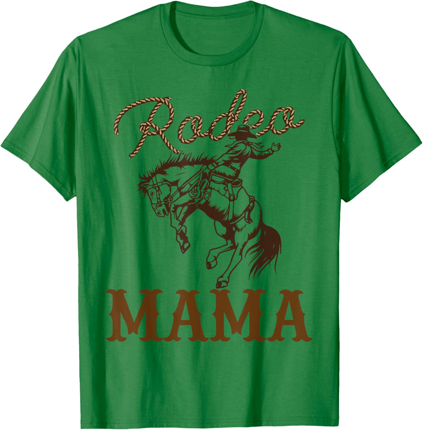 Mama Birthday Cowboy Cowgirl Western Rodeo Mom Bday Party T-Shirt - T-Shirt | Irish Green