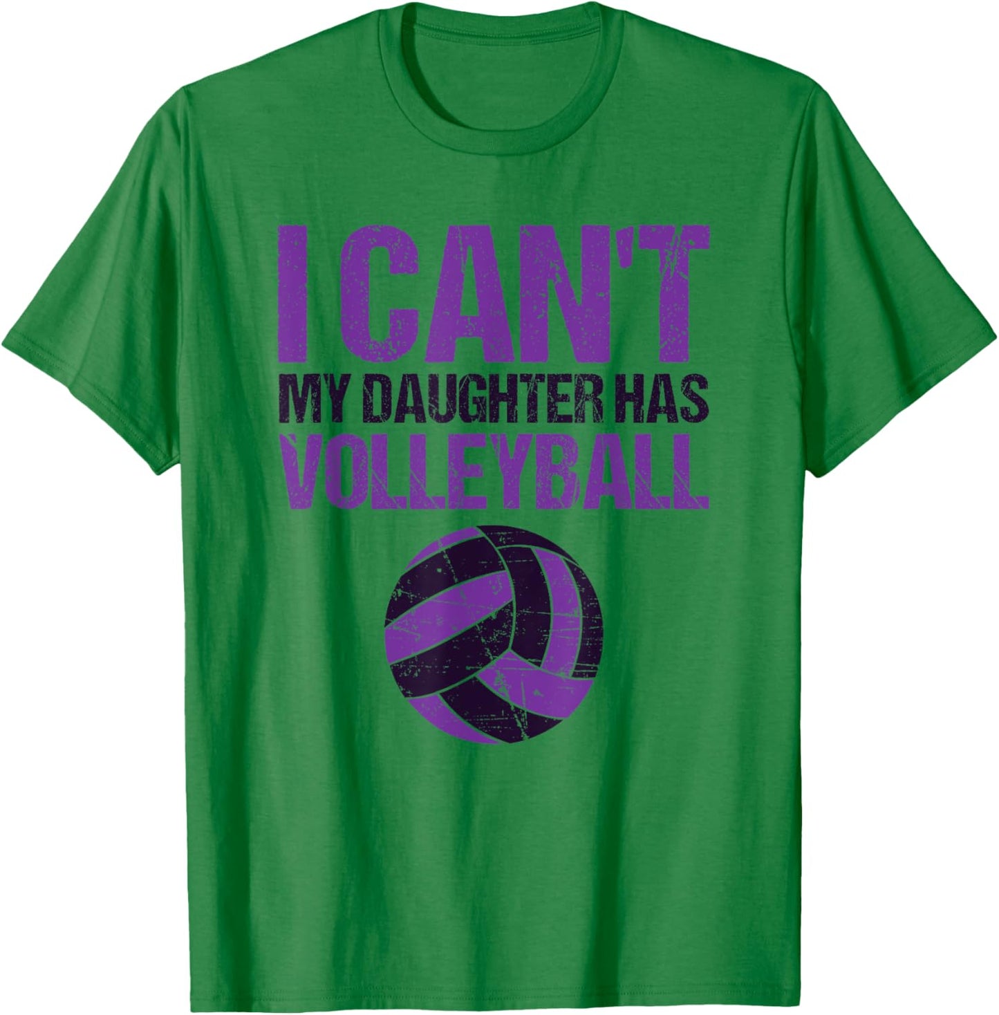 Teen Girls I can't my Daughter has Volleyball Dad T-Shirt - T-Shirt | Irish Green