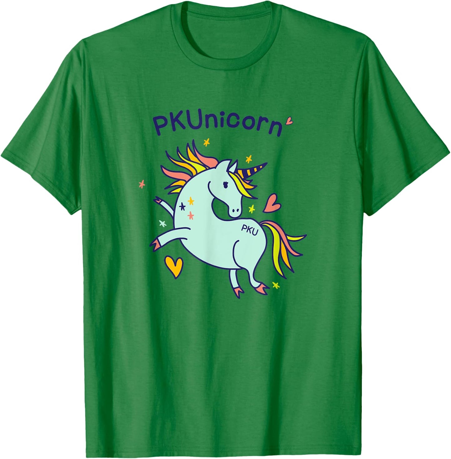 PKUnicorn | Cute PKU Awareness Unicorn T Shirt Gift T-Shirt - T-Shirt | Irish Green