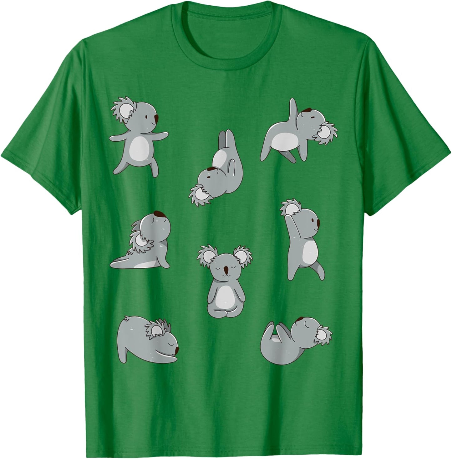 Yoga postures koala bear koala women men kids T-Shirt - T-Shirt | Irish Green