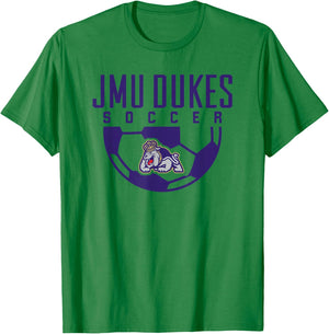 James Madison University JMU Dukes Soccer Arch T-Shirt - T-Shirt | Irish Green