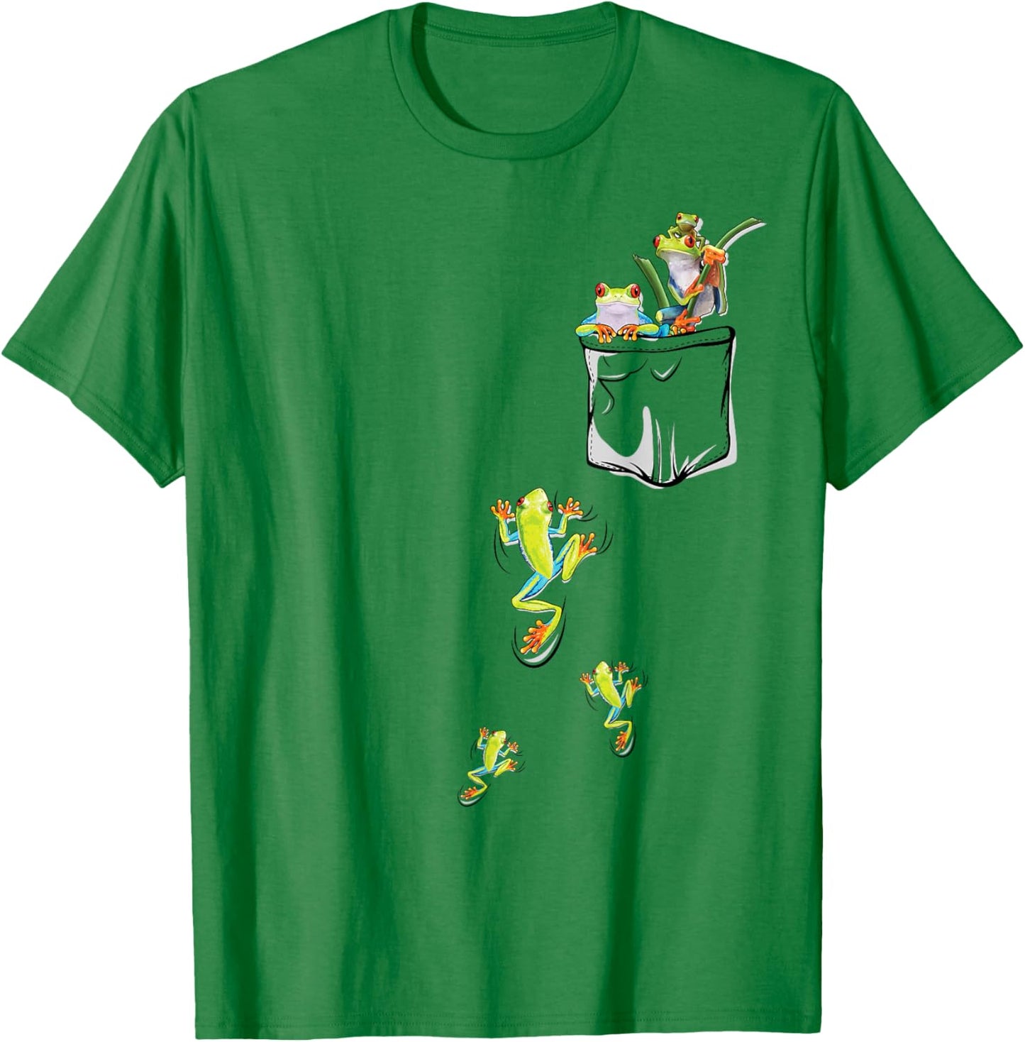 Frog Lover | Cute Frog Pocket for Kids Frog T-Shirt - T-Shirt | Irish Green