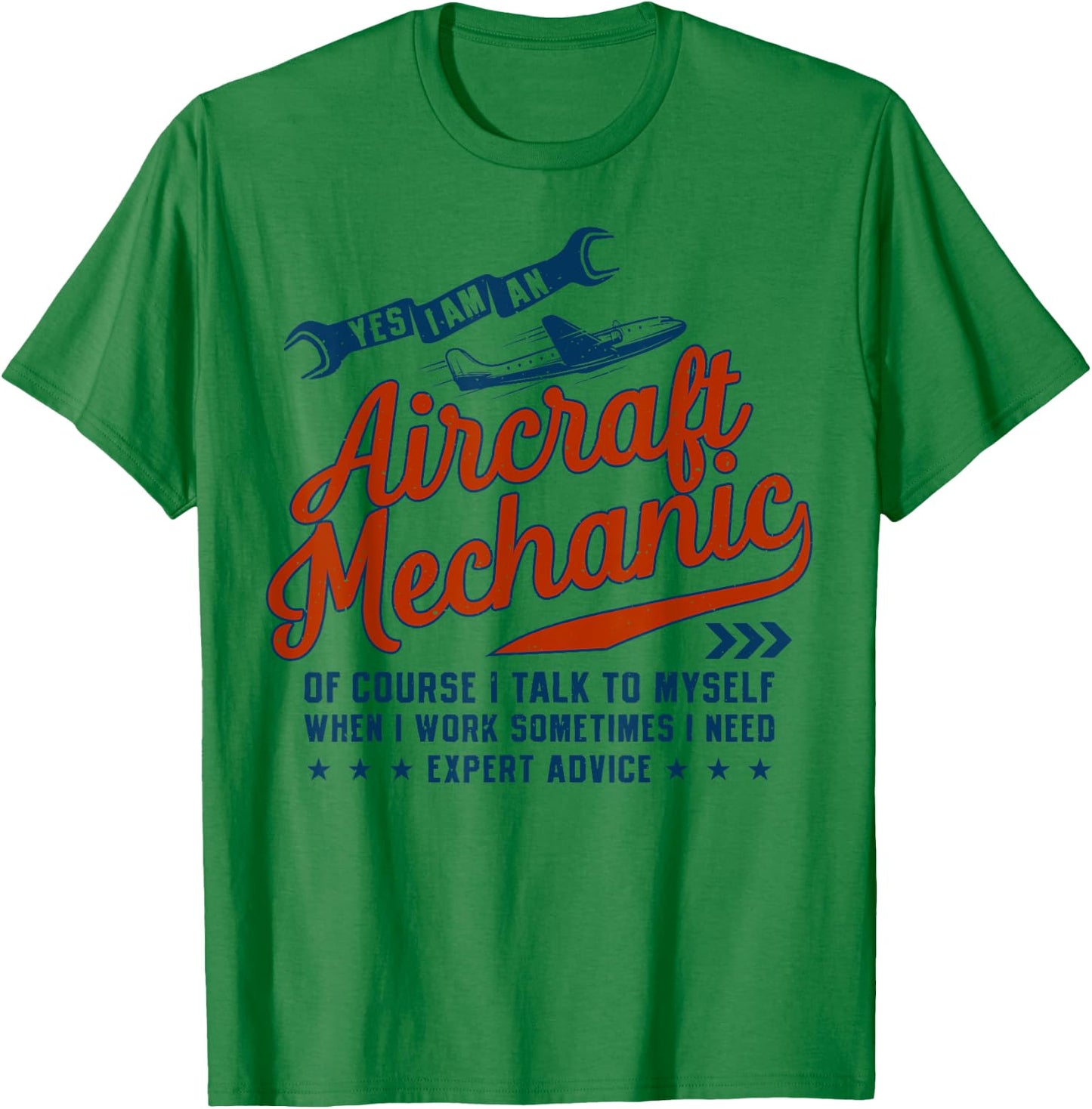 Yes I Am An Aircraft Mechanic Funny Vintage Men Women Retro T-Shirt - T-Shirt | Irish Green