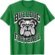Bulldogs Football Game Day Print Mom Dad Black T-Shirt - T-Shirt | Irish Green