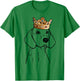 American Foxhound Dog Wearing Crown Men Women Kids T-Shirt - T-Shirt | Irish Green