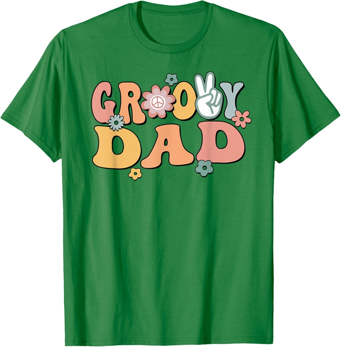 Groovy Dad Retro Father Matching Family 1st Birthday Party T-Shirt - T-Shirt | Irish Green
