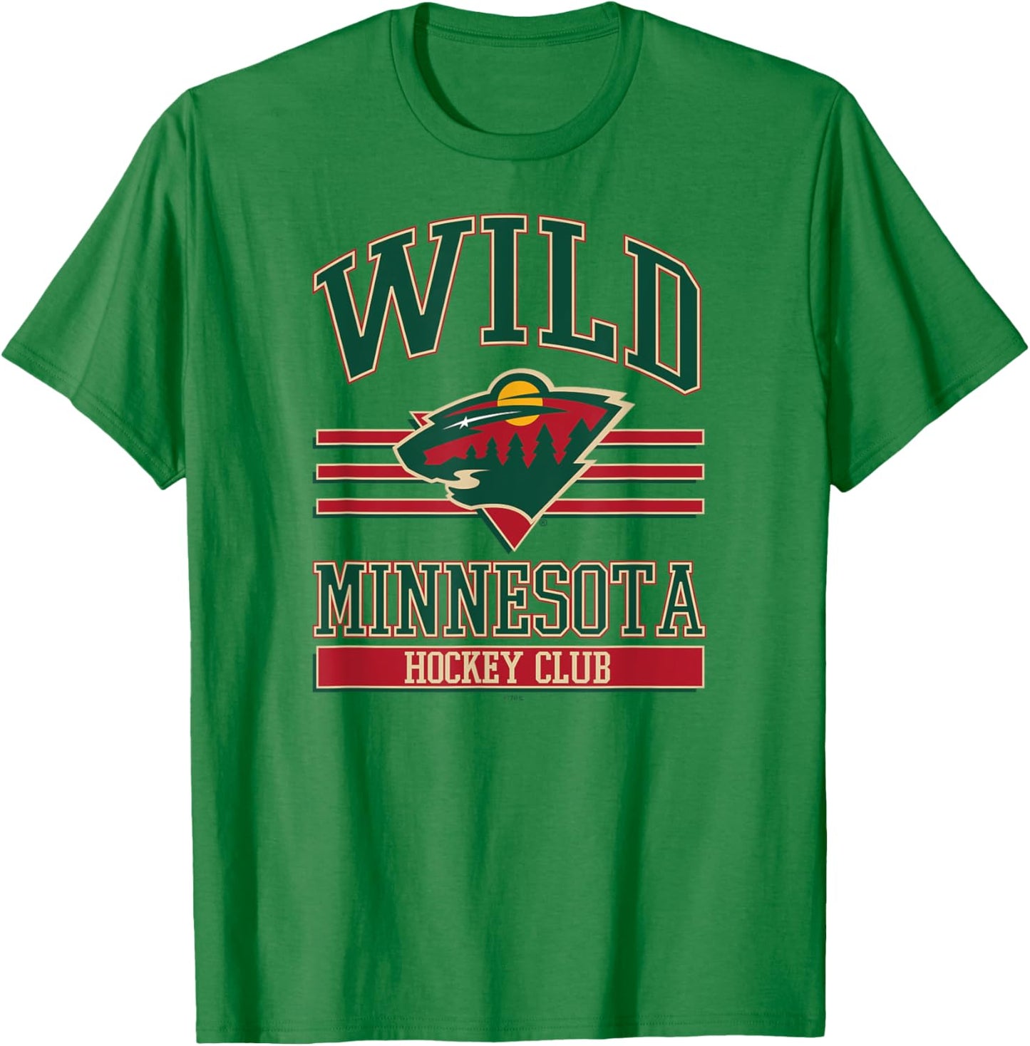 Minnesota Wild Hockey Club Gray Officially Licensed T-Shirt - T-Shirt | Irish Green