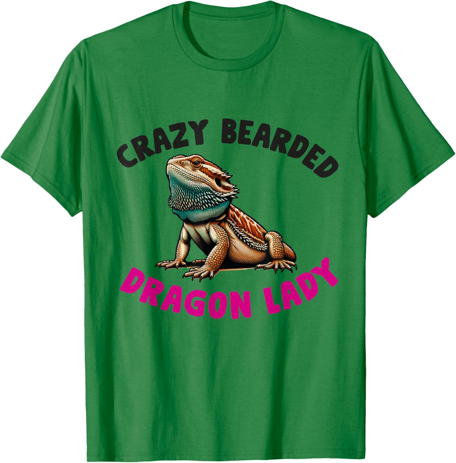 Bearded Dragon Mom Women Girls Wife Pogona Lizard Reptile T-Shirt - T-Shirt | Irish Green