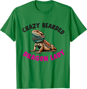 Bearded Dragon Mom Women Girls Wife Pogona Lizard Reptile T-Shirt - T-Shirt | Irish Green