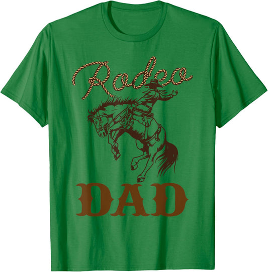 Dad Birthday Cowboy Cowgirl Western Rodeo Daddy Bday Party T-Shirt - T-Shirt | Irish Green