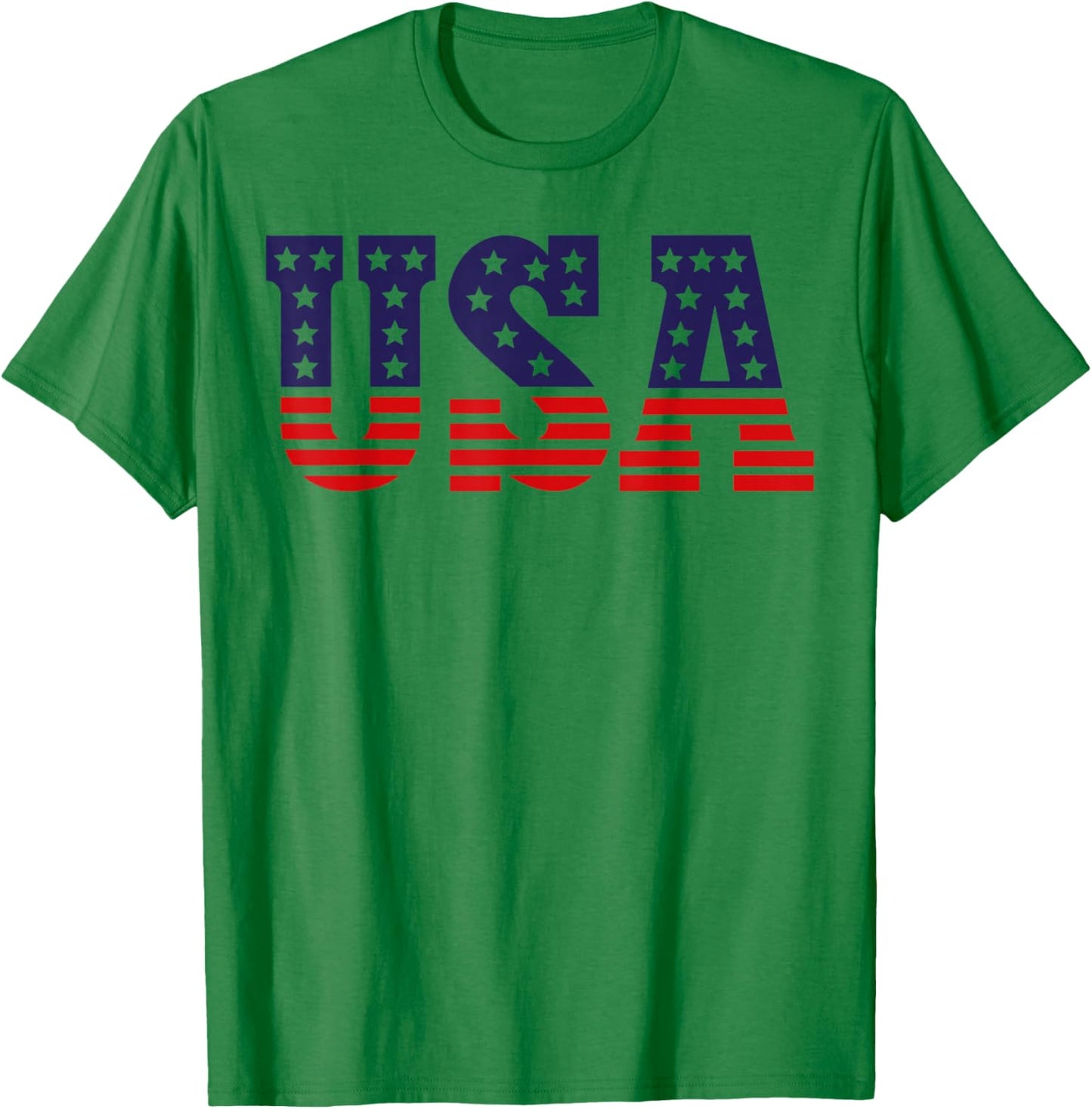 USA Shirt US Flag 4th Of July Patriotic Family Matching T-Shirt - T-Shirt | Irish Green