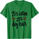 75 Percent Cotton Dog Hair Funny Dog Owners Pet Puppy Men Women Kids T-Shirt - T-Shirt | Irish Green