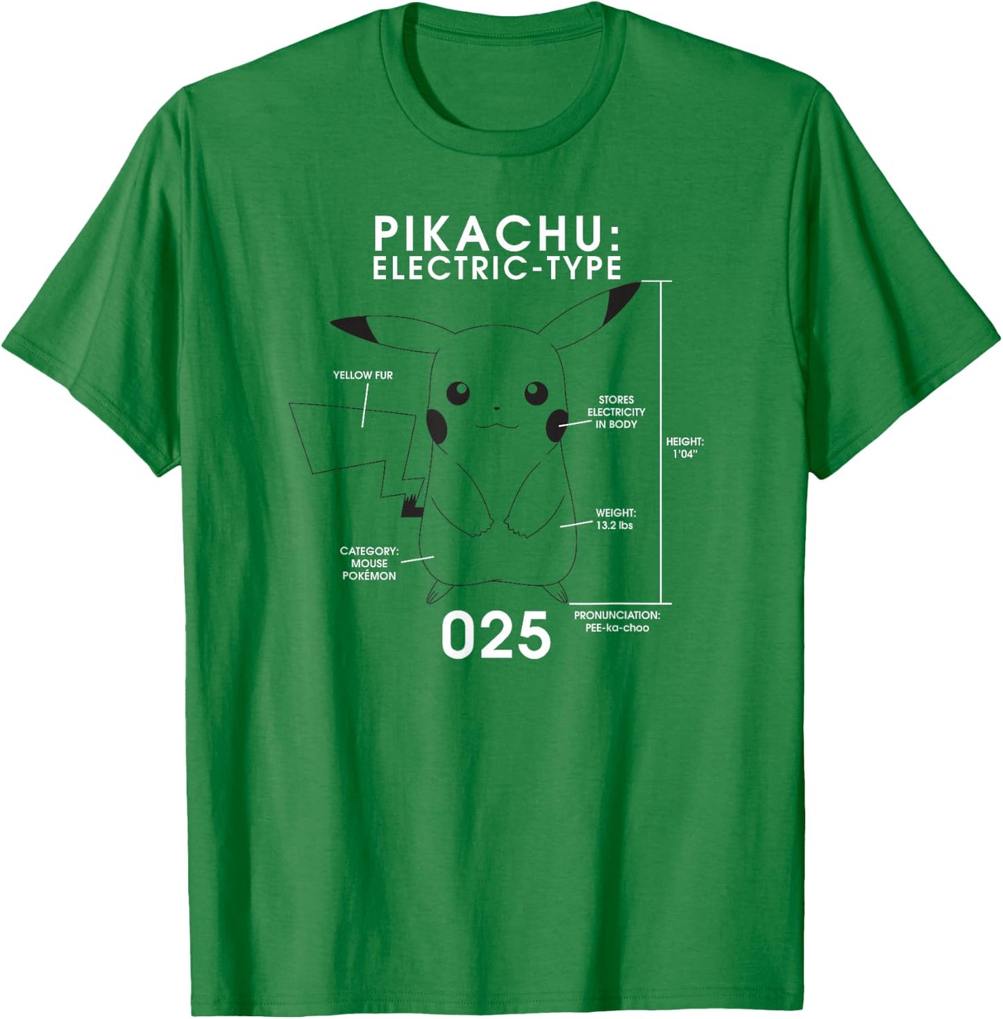 Pokémon Electric Type T-Shirt - T-Shirt | Irish Green
