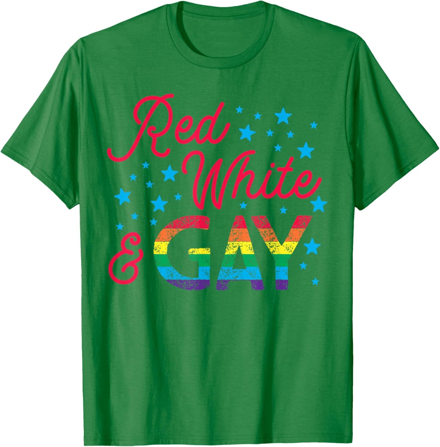Fourth of July | Red White and Gay T-Shirt - T-Shirt | Irish Green