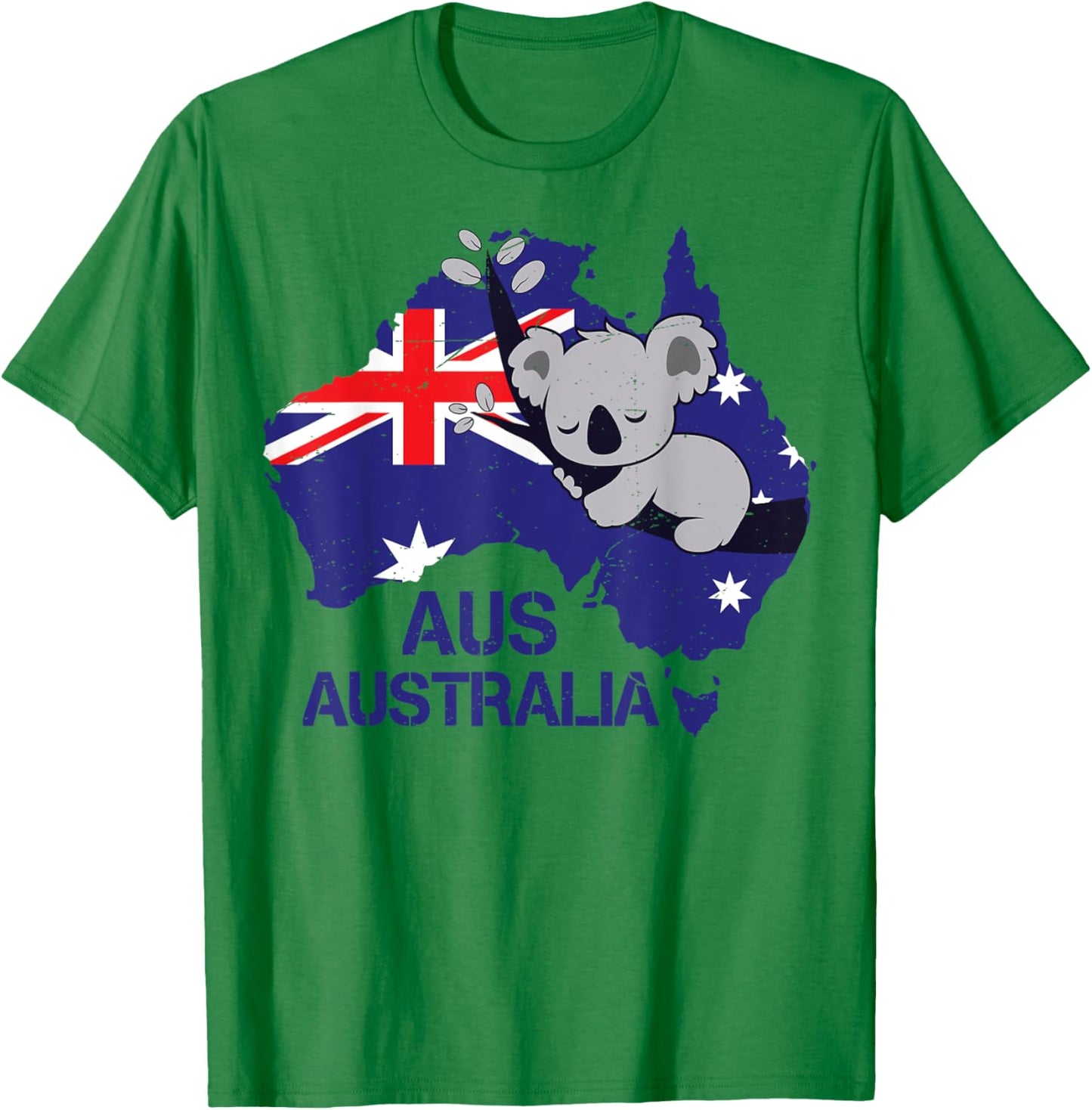 Australia Koala Flag Cute Animal Lover Funny Girls Women Kid T-Shirt - T-Shirt | Irish Green