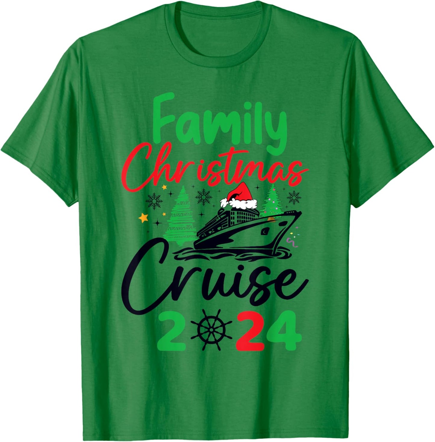 Family Christmas Cruise 2024 Merry Cruisemas Xmas Matching T-Shirt - T-Shirt | Irish Green
