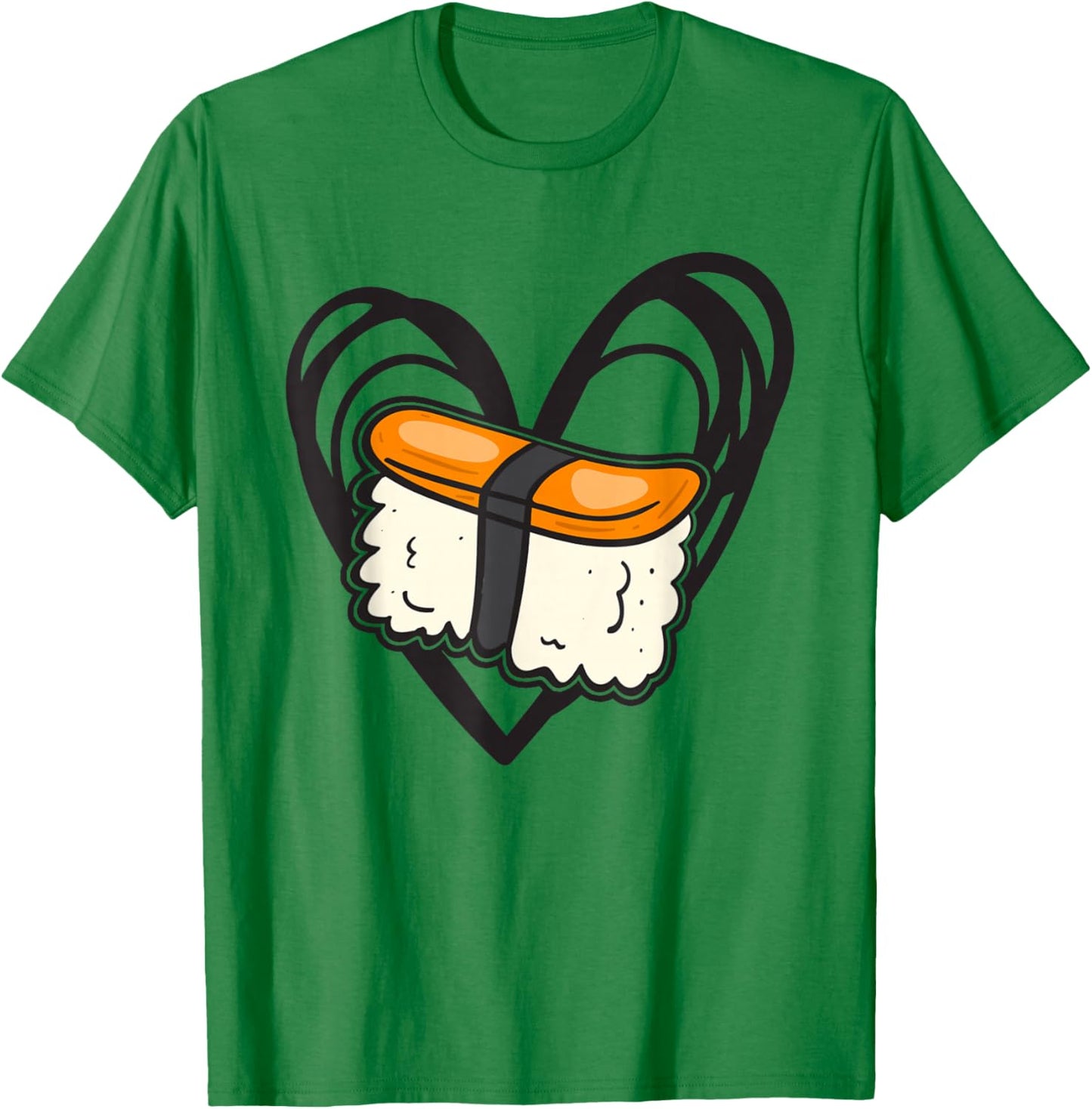 Cute Musubi Heart Graphic Girl Kids T-Shirt - T-Shirt | Irish Green