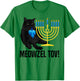 Meowzel Tov Black Cat Menorah Dreidel Hanukkah Chanukah PJS T-Shirt - T-Shirt | Irish Green