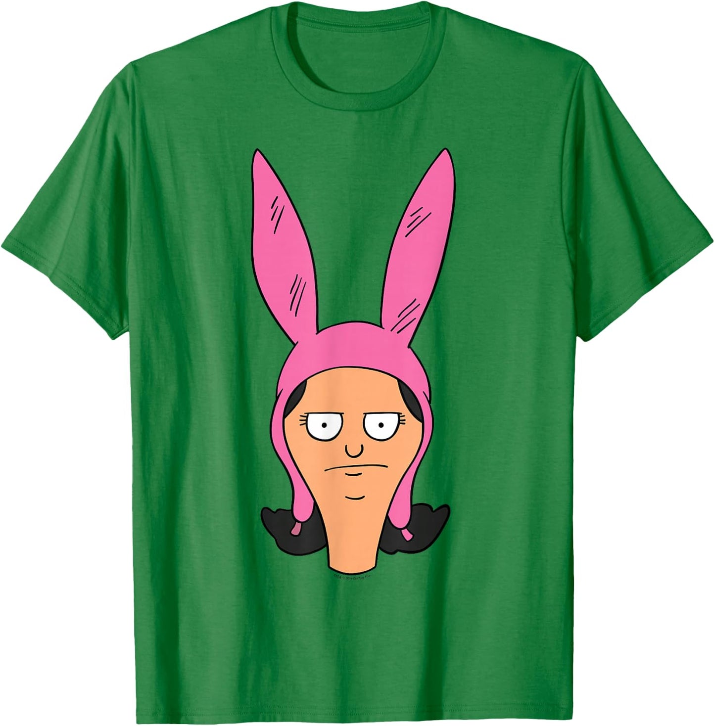 Bob's Burgers Louise Angry Big Face T-Shirt - T-Shirt | Irish Green