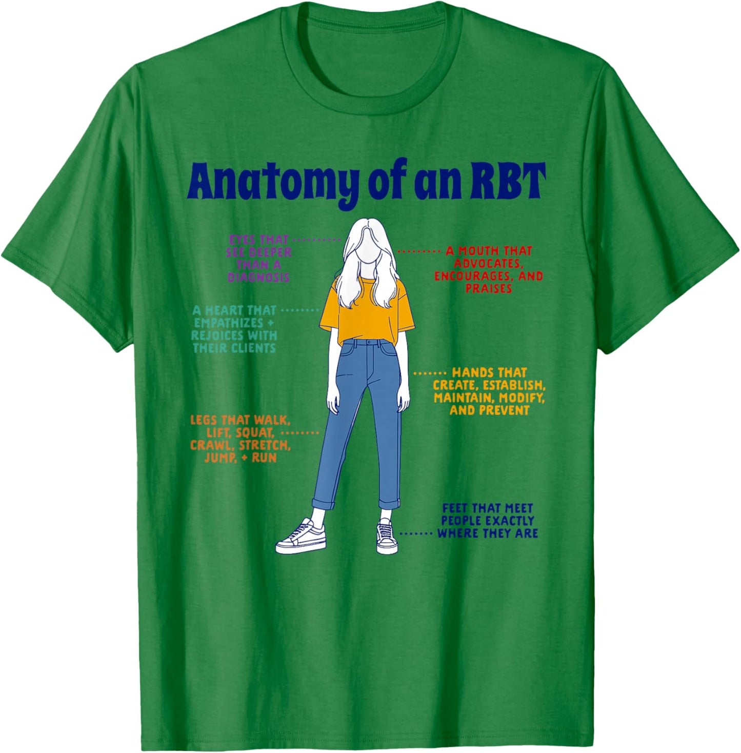 Registered Behavior Technician RBT Squad Anatomy Of An RBT T-Shirt - T-Shirt | Irish Green