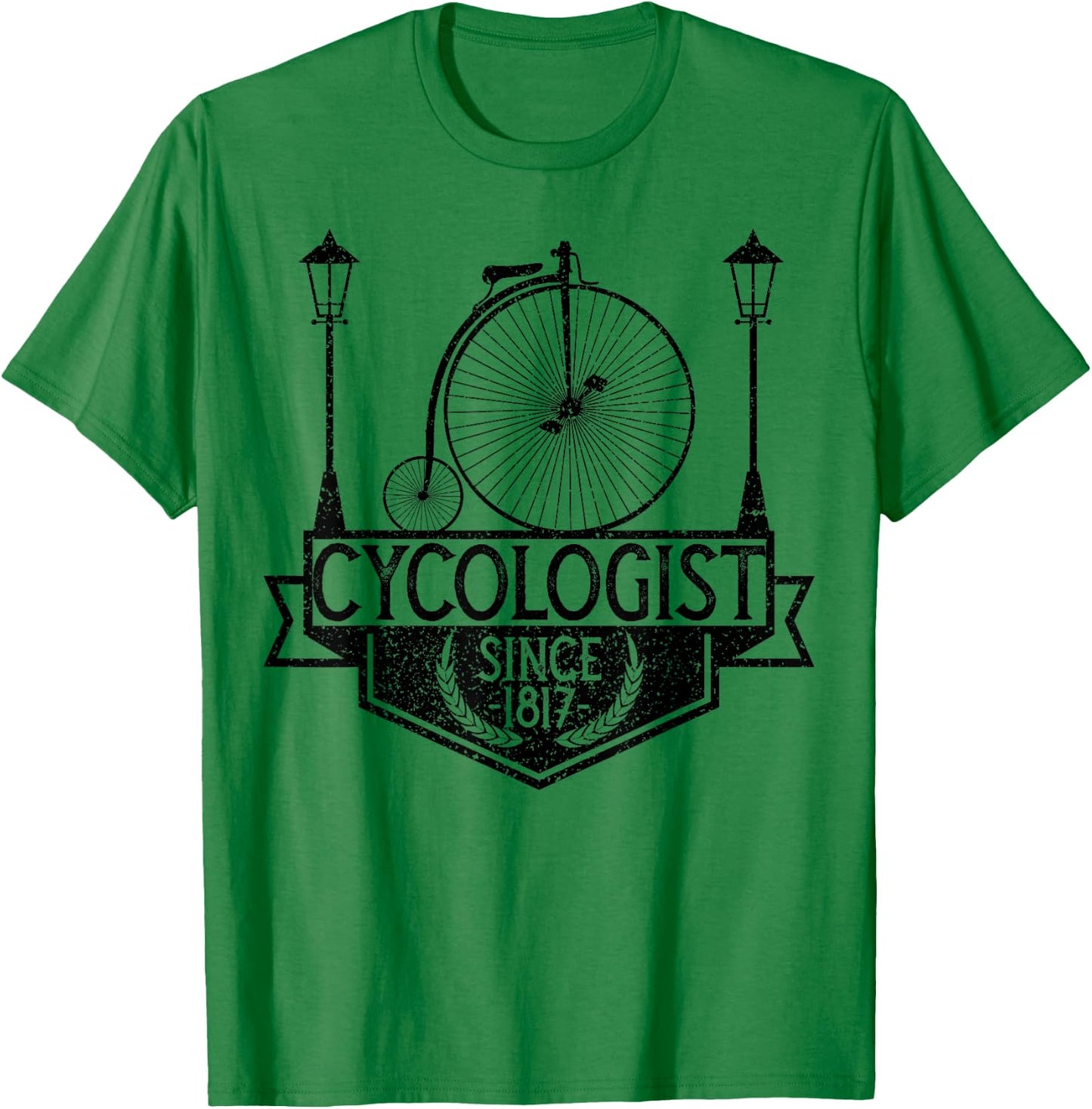 Cycologist Gentleman Vintage Bicycle Penny Farthing 1817 T-Shirt - T-Shirt | Irish Green