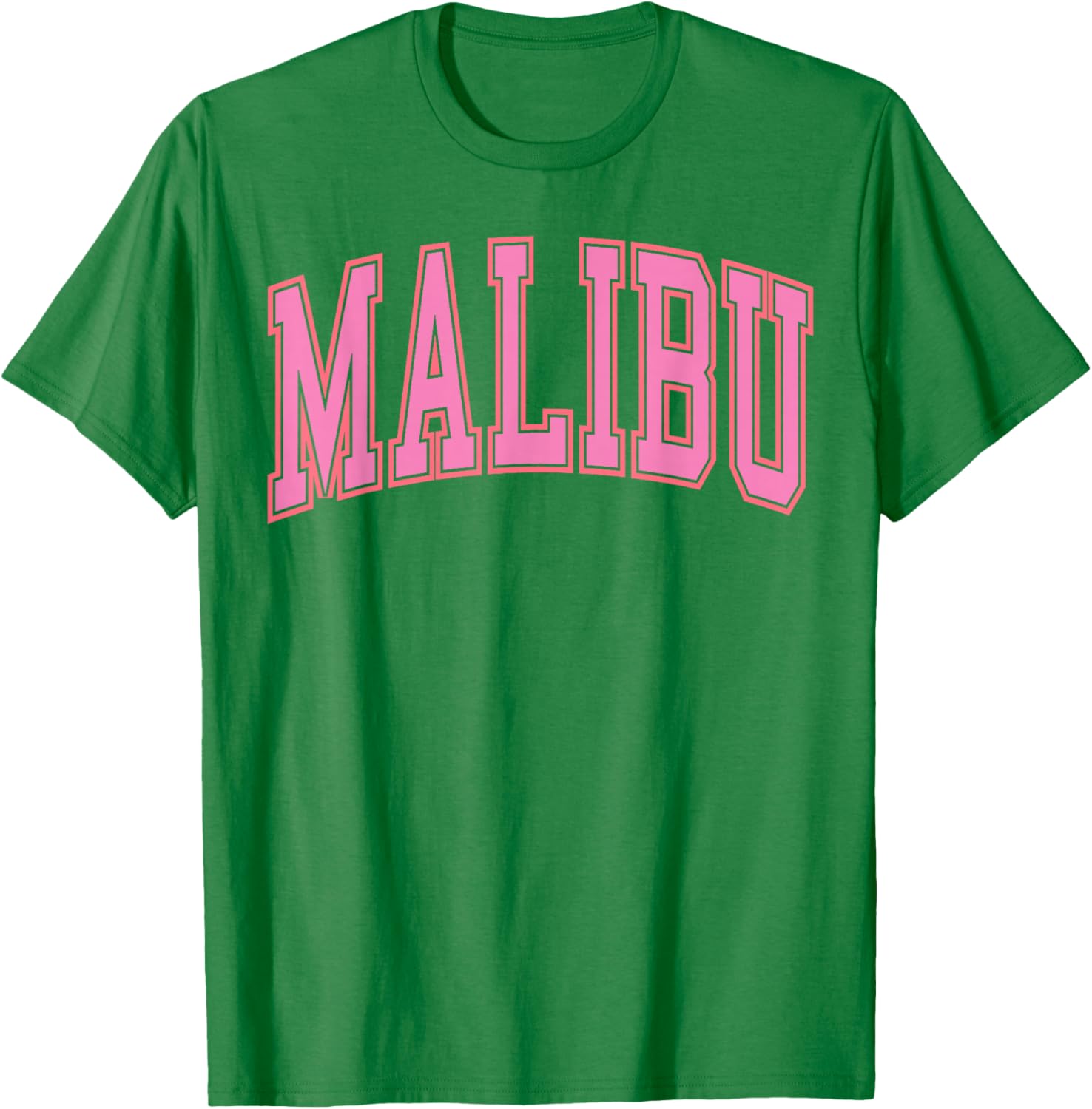 Preppy Varsity Pink Malibu California Teen Girls T-Shirt - T-Shirt | Irish Green