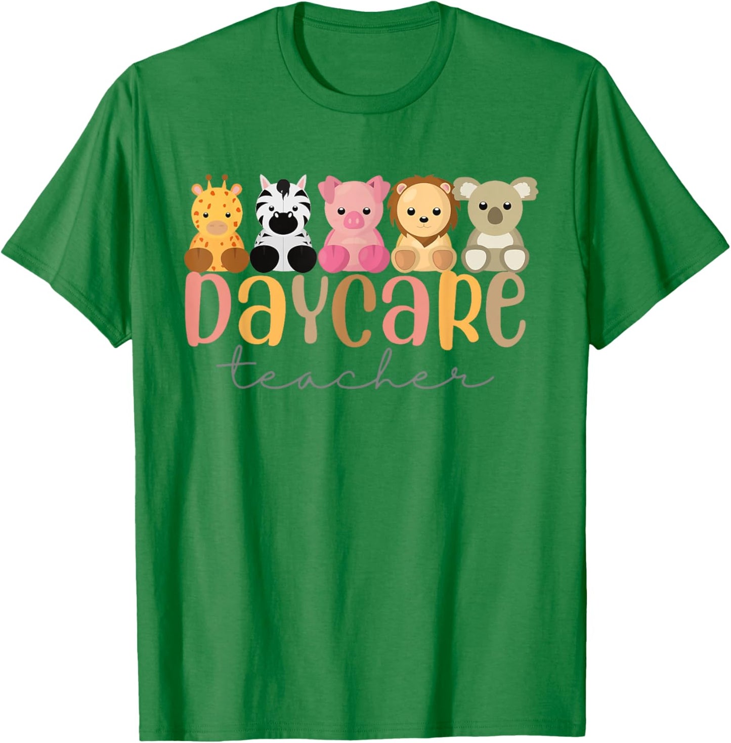 Daycare Teacher Animals Daycare Provider Back To School T-Shirt - T-Shirt | Irish Green