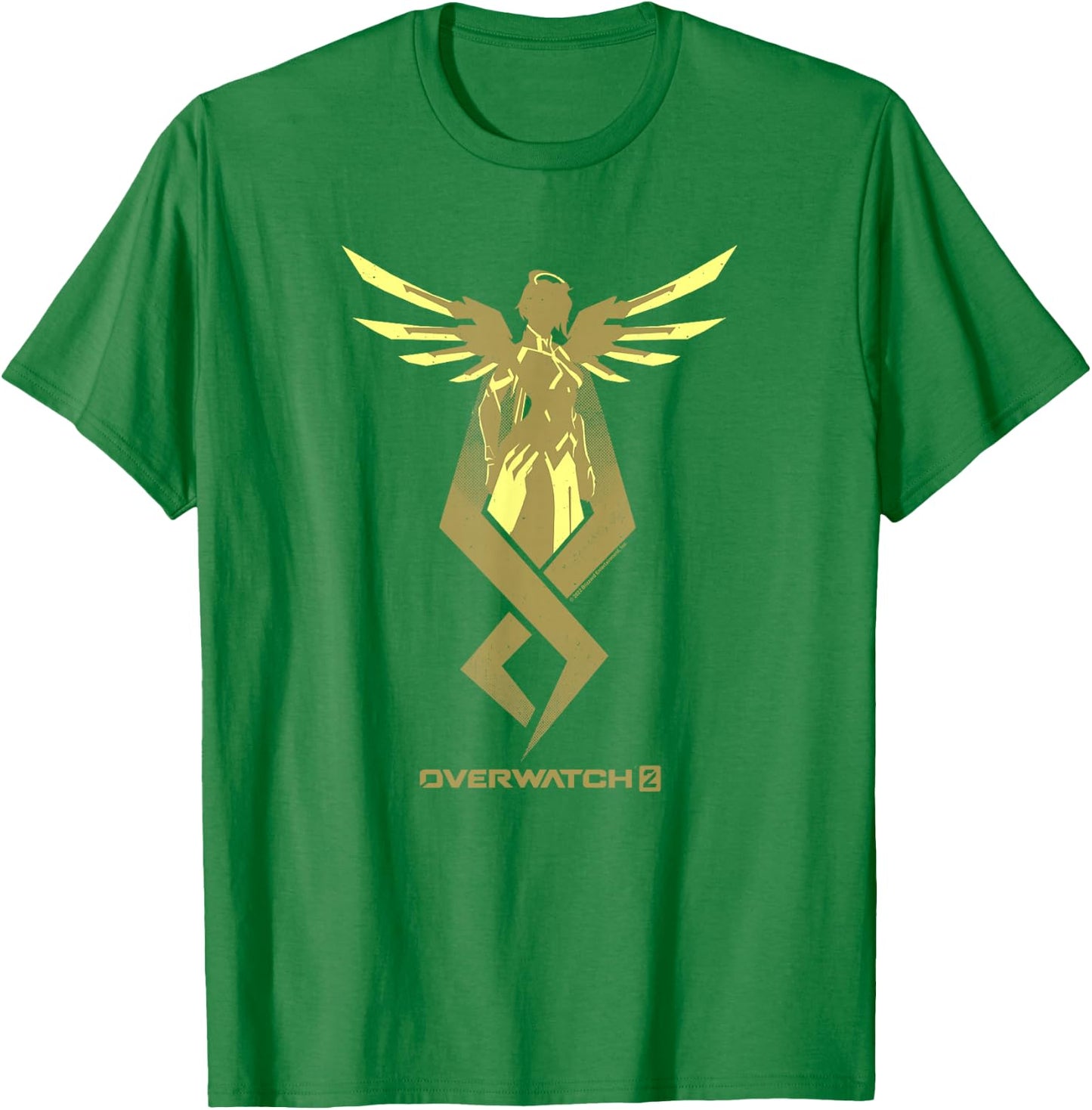 Overwatch 2 Mercy Angel Silhouette V2 T-Shirt - T-Shirt | Irish Green