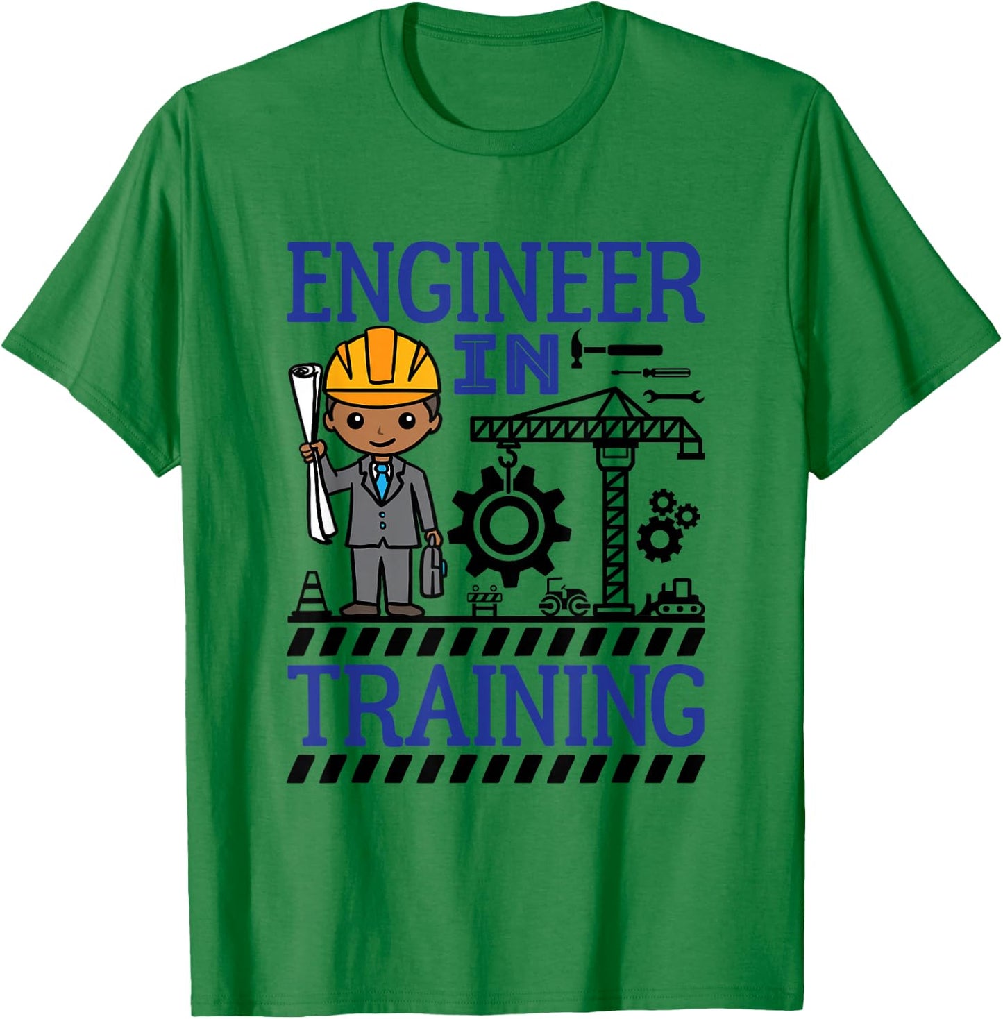 Future Engineer Boy African American Engineer In Training T-Shirt - T-Shirt | Irish Green