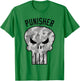 Marvel Punisher Grayscale Army Camouflage Skull Logo T-Shirt - T-Shirt | Irish Green