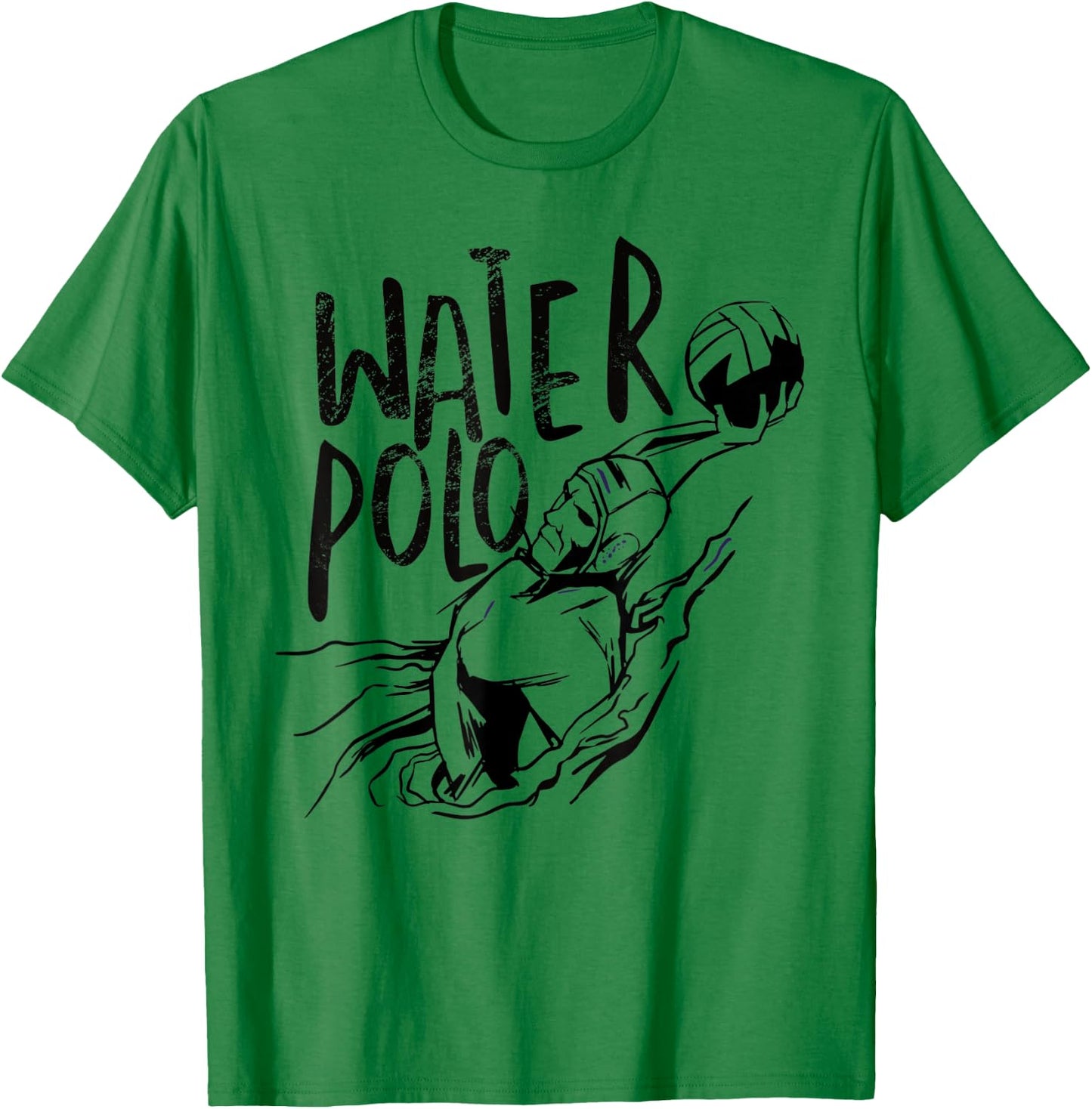 Water Polo Player Grunge Style - WaterPolo Design Ideas T-Shirt - T-Shirt | Irish Green