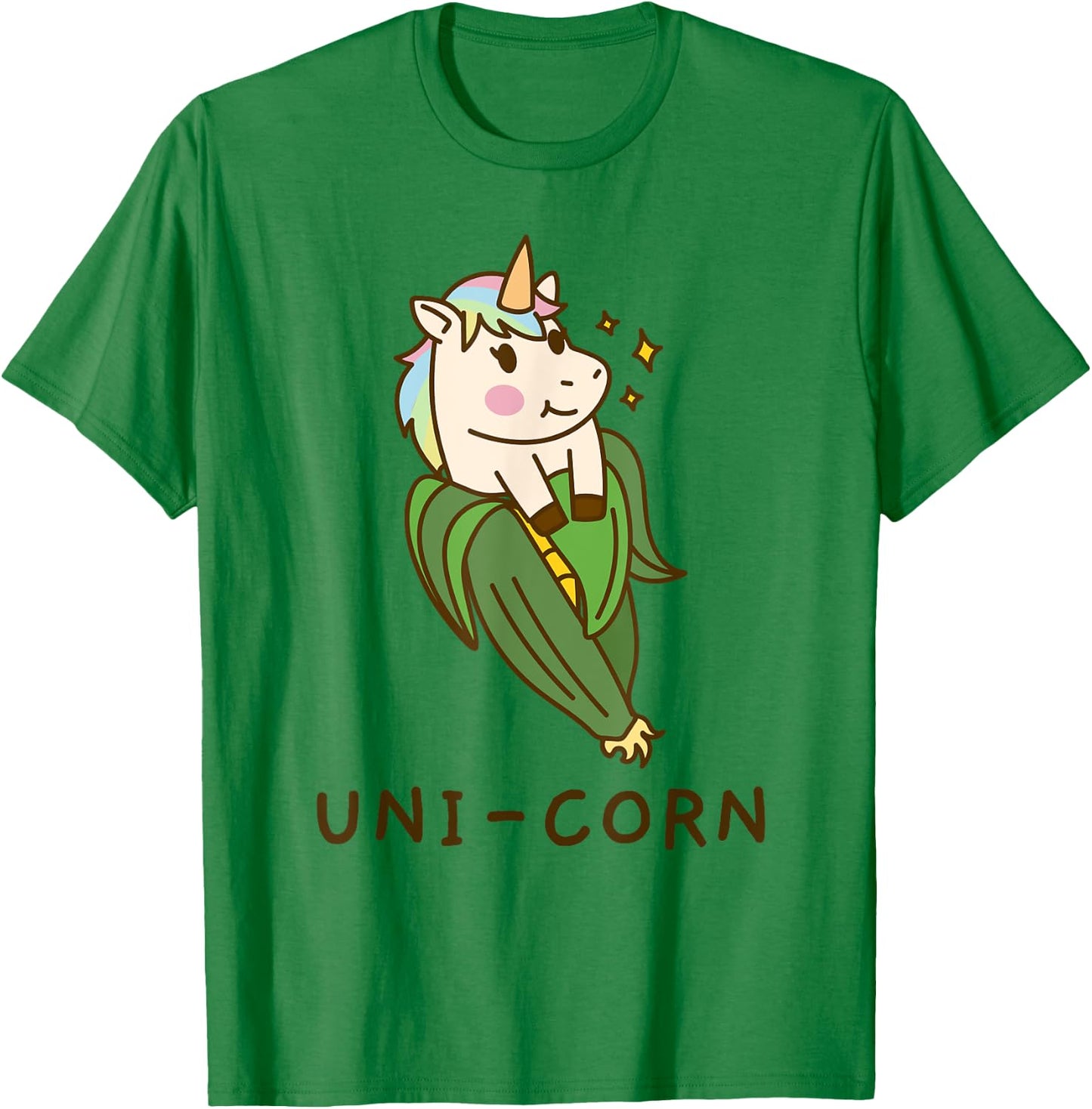 Uni Corn Unicorn on the cob funny cute birthday gift T-Shirt - T-Shirt | Irish Green