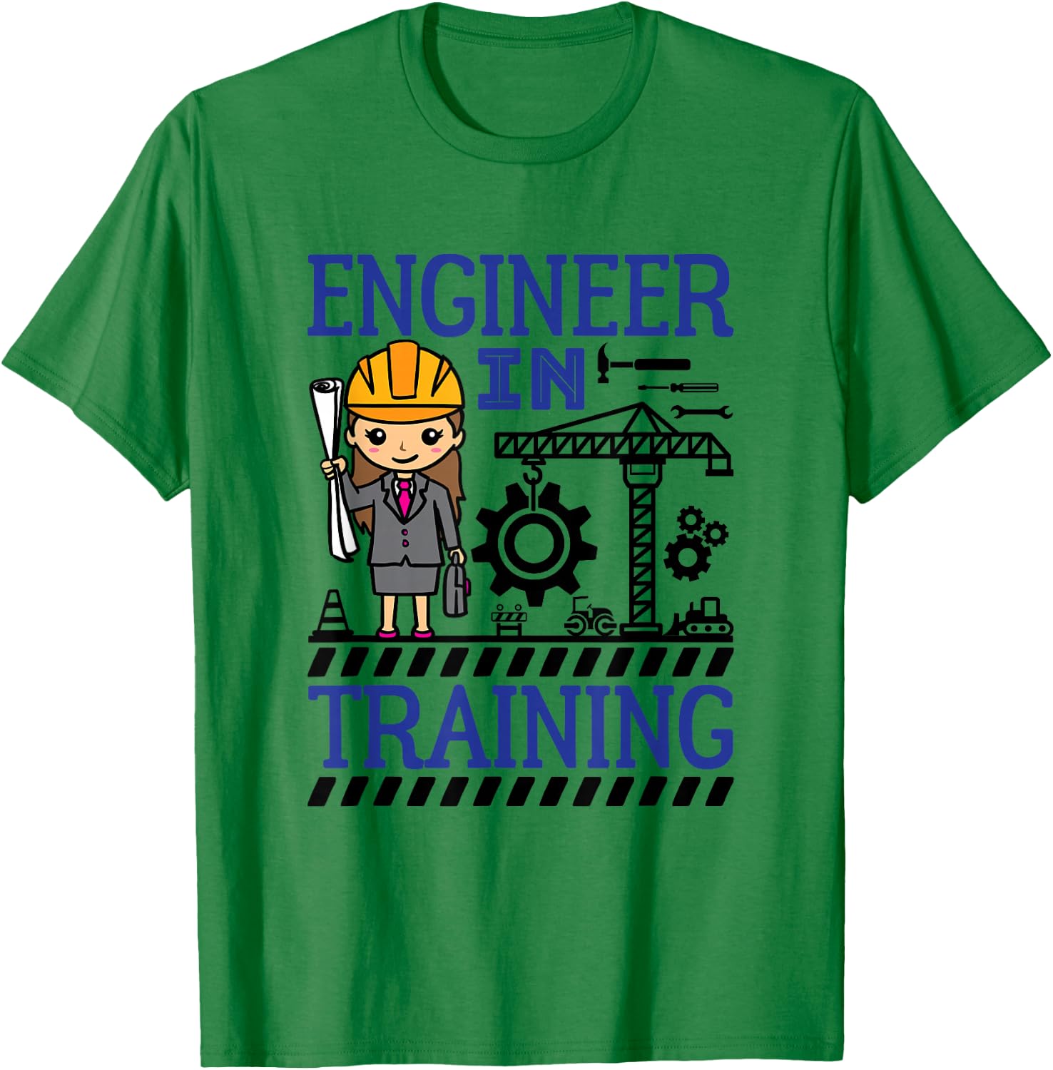 Engineer in Training Girls Women STEM Future Engineer T-Shirt - T-Shirt | Irish Green