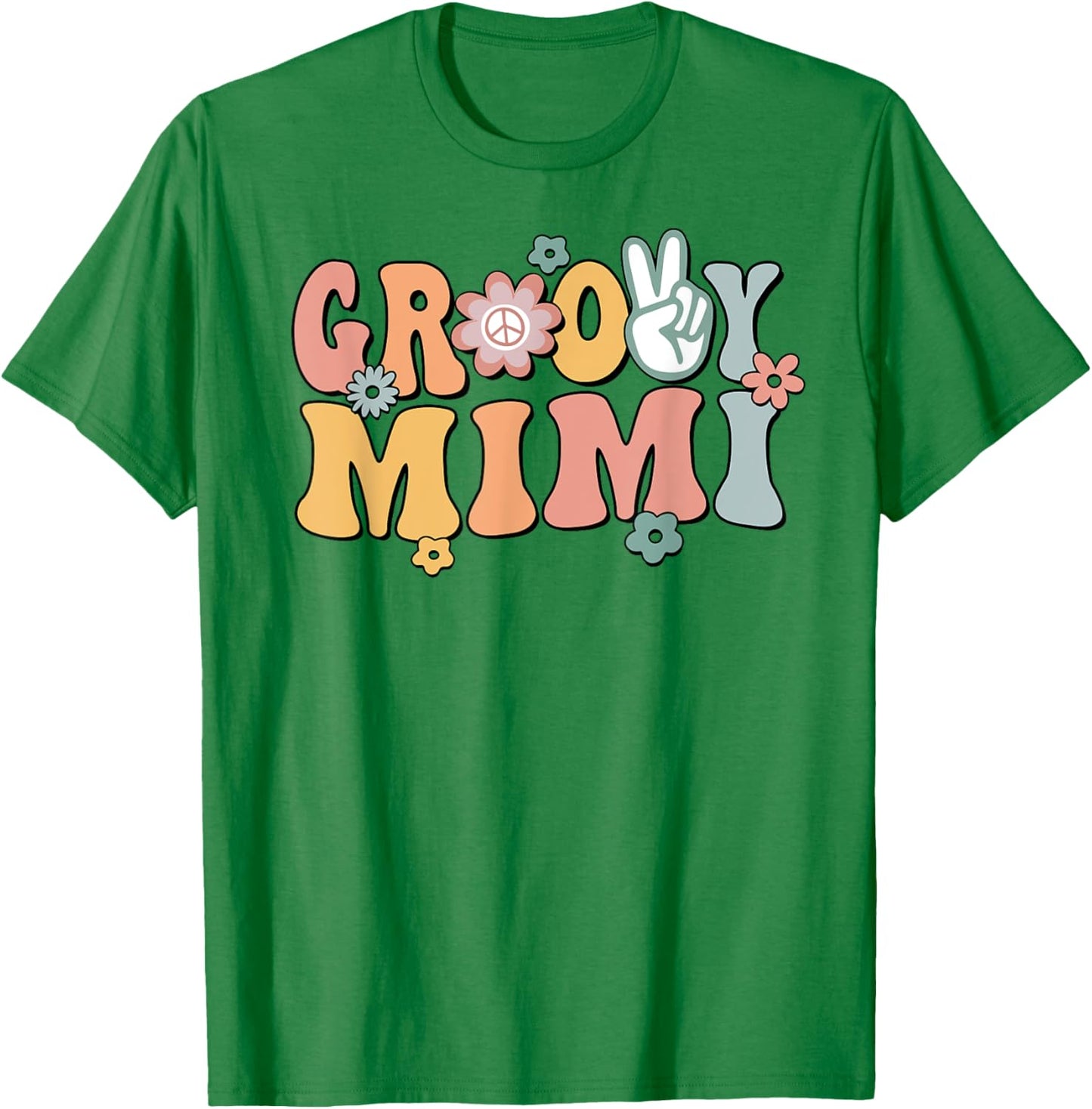 Groovy Mimi Retro Grandma Matching Family 1st Birthday Party T-Shirt - T-Shirt | Irish Green