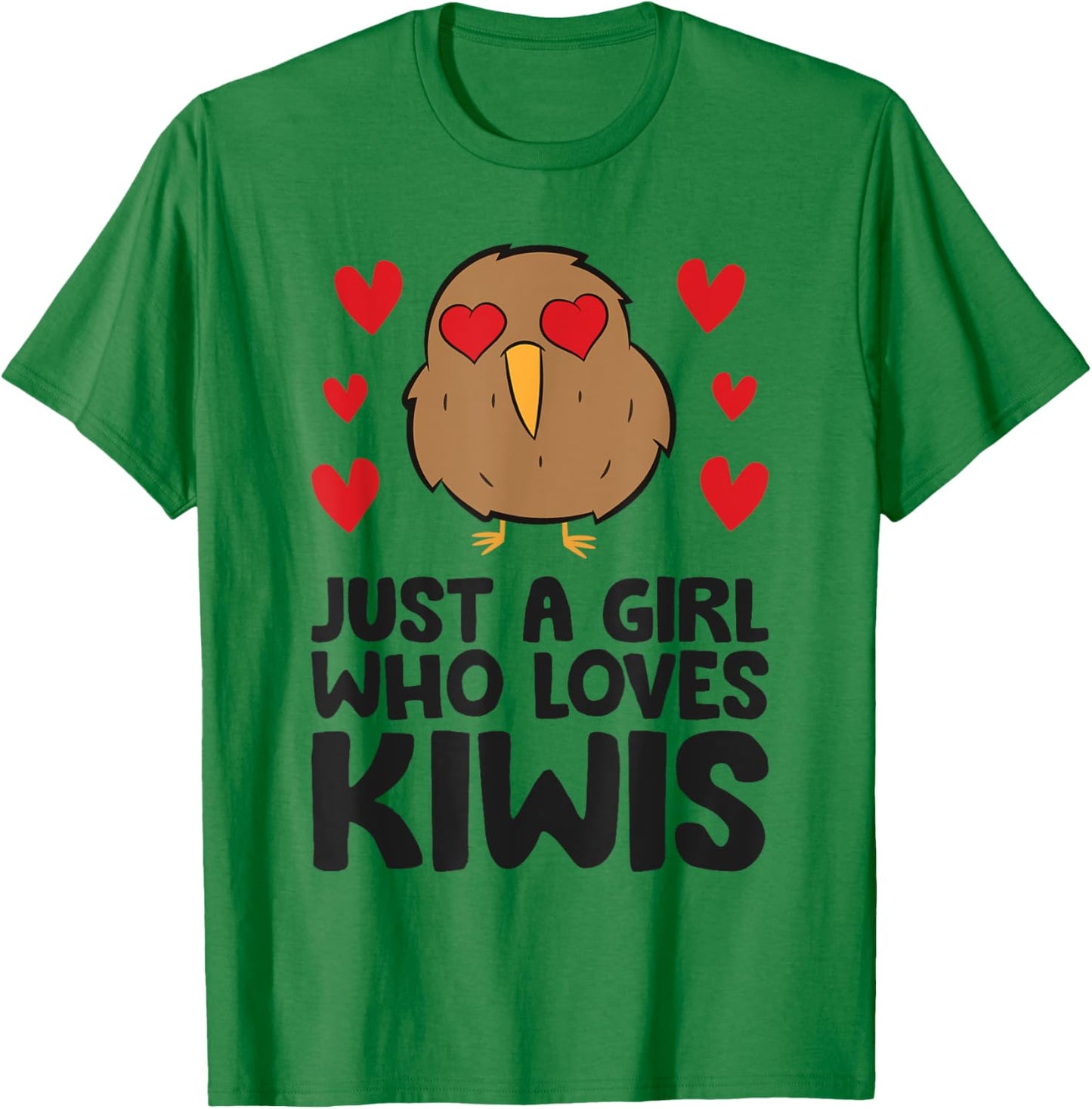 Just A Girl Who Loves Kiwis Cute Kiwi Bird T-Shirt - T-Shirt | Irish Green