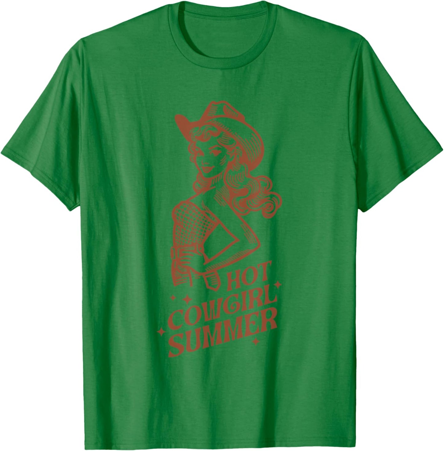 Women's Retro Western Rodeo Cowgirl Country Shirt , white, S T-Shirt - T-Shirt | Irish Green