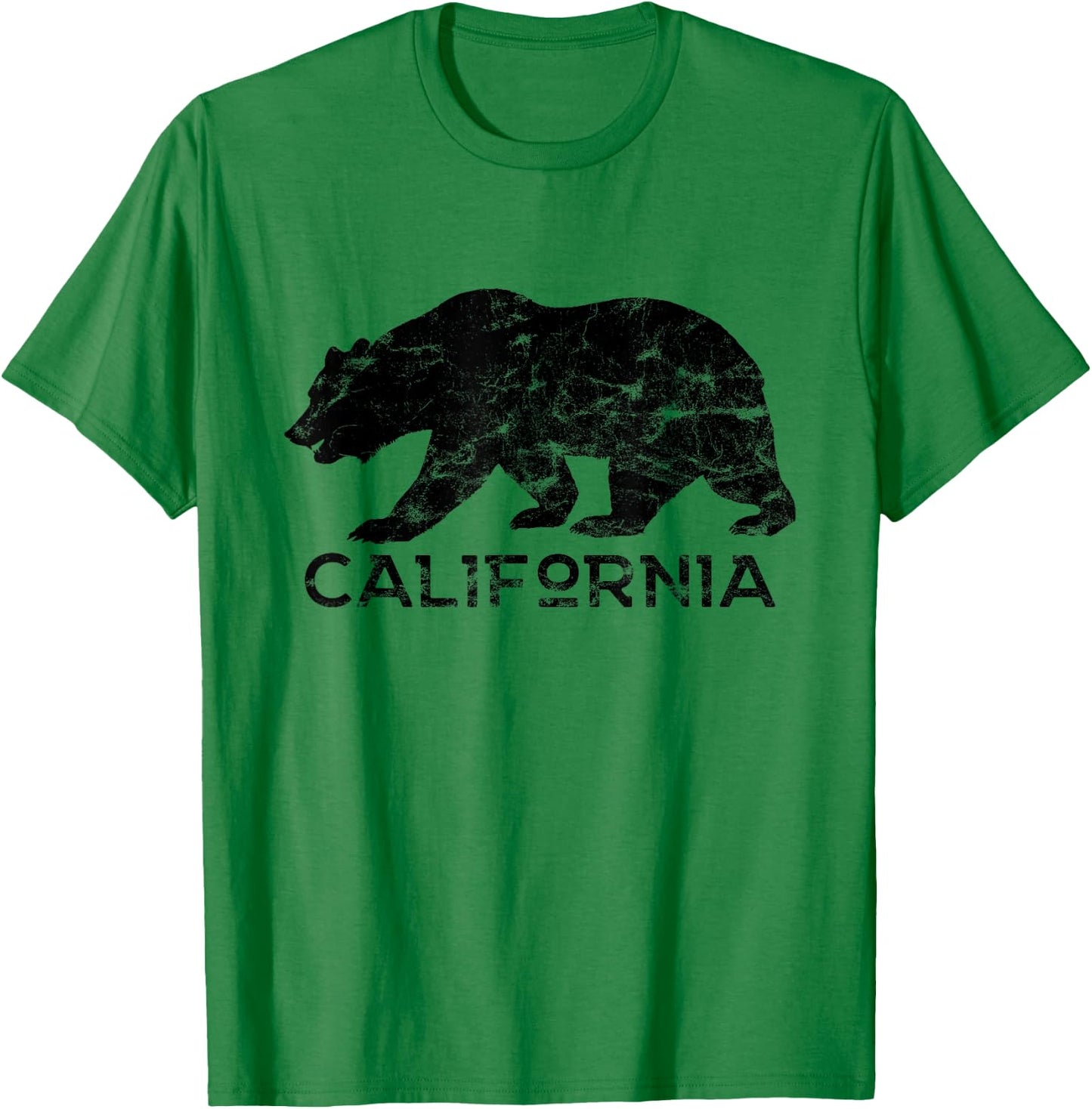 California Bear Retro Distressed Vintage T-Shirt - T-Shirt | Irish Green