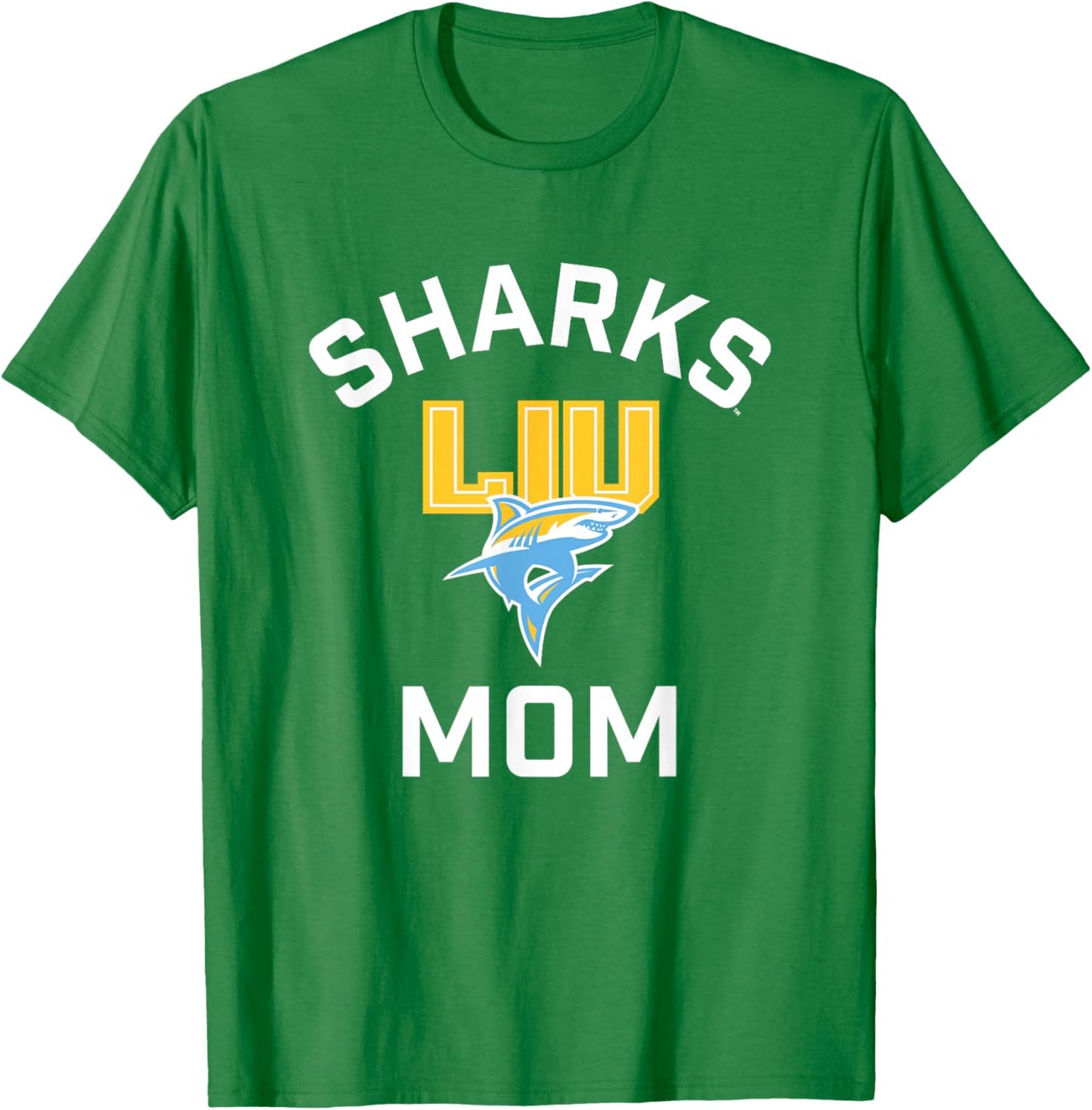 Long Island University LIU Blackbirds Arched Mom T-Shirt - T-Shirt | Irish Green