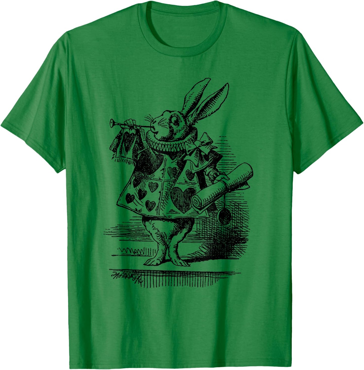 Alice in Wonderland White Rabbit T-Shirt - T-Shirt | Irish Green