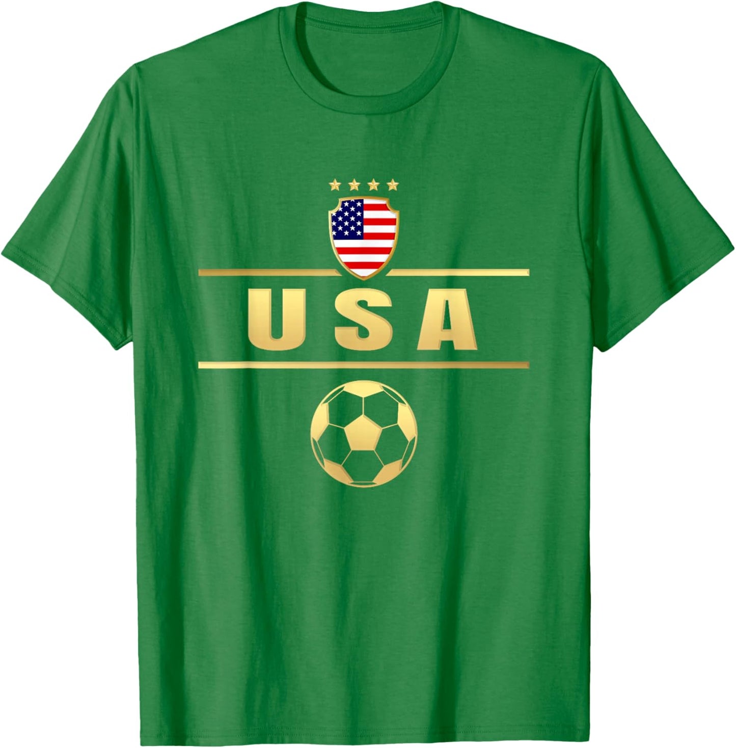 American Flag Soccer Shirt Women's Soccer Girls Soccer T-Shirt - T-Shirt | Irish Green