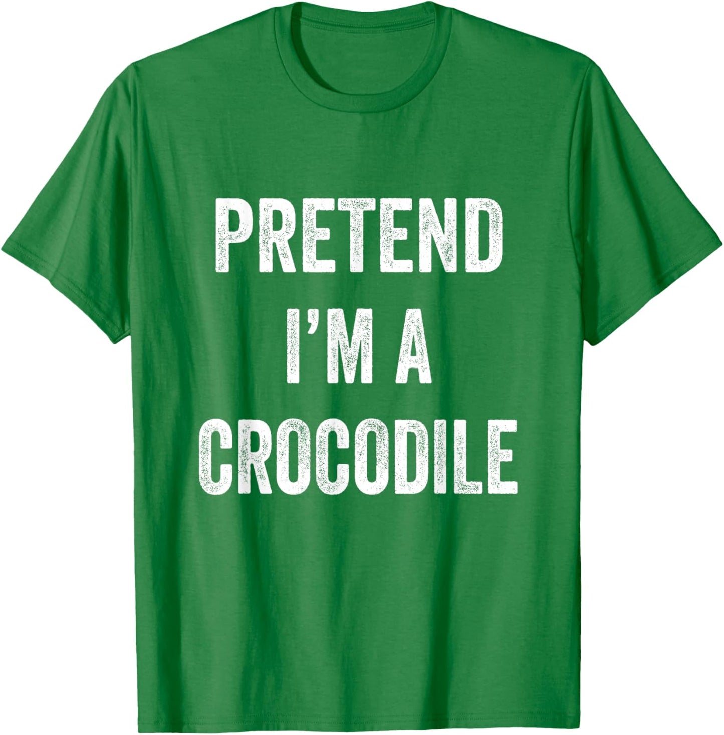 Lazy Halloween Pretend I'm Crocodile Funny Halloween Costume T-Shirt - T-Shirt | Irish Green